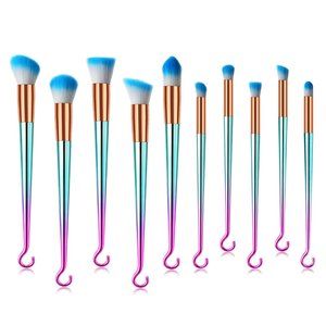 10-Piece: Hooked Up Professional Makeup Brush Set